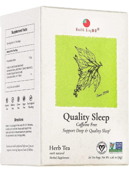 Quality Sleep Tea, 20 tea bags, Health King