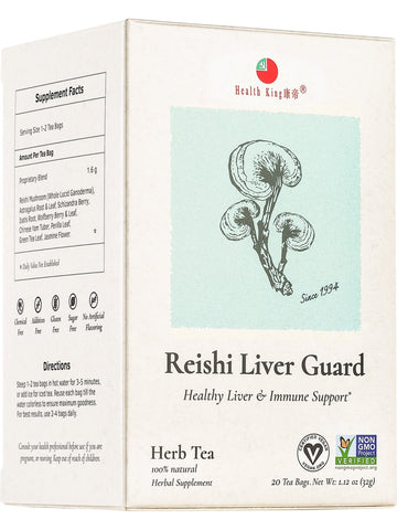 Reishi Liver Guard Tea, 20 tea bags, Health King