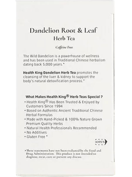 Health King, Dandelion Root & Leaf Tea, 20 tea bags