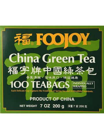 ** 12 PACK ** Foojoy, China Green Tea, 100 Teabags