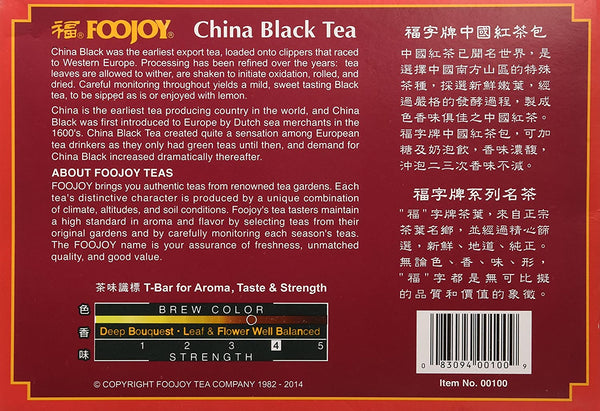Foojoy, China Black Tea, 100 Teabags