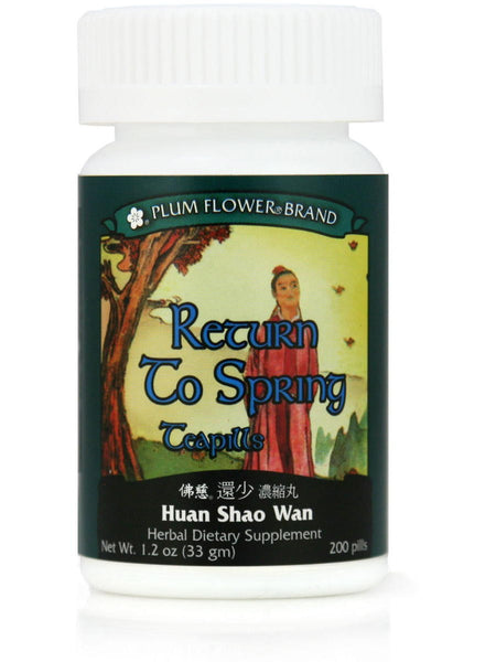 Return To Spring Formula, Huan Shao Dan Wan, 200 ct, Plum Flower