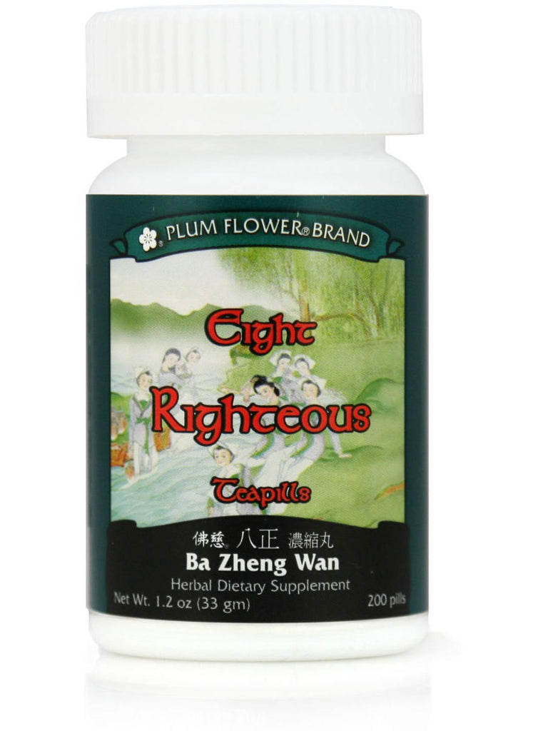 Eight Righteous Formula, Ba Zheng Wan, 200 ct, Plum Flower