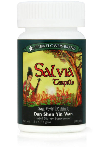 Salvia Formula, Dan Shen Yin Wan, 200 ct, Plum Flower
