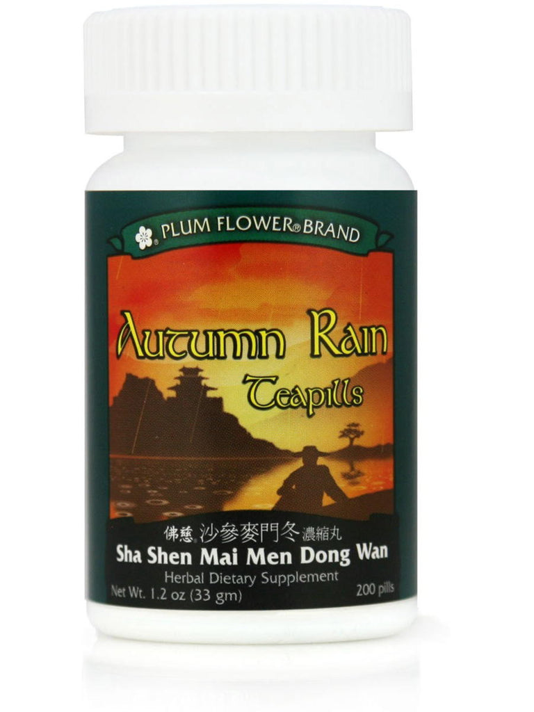 Autumn Rain Formula, Sha Shen Mai Men Dong Tang Wan, 200 ct, Plum Flower