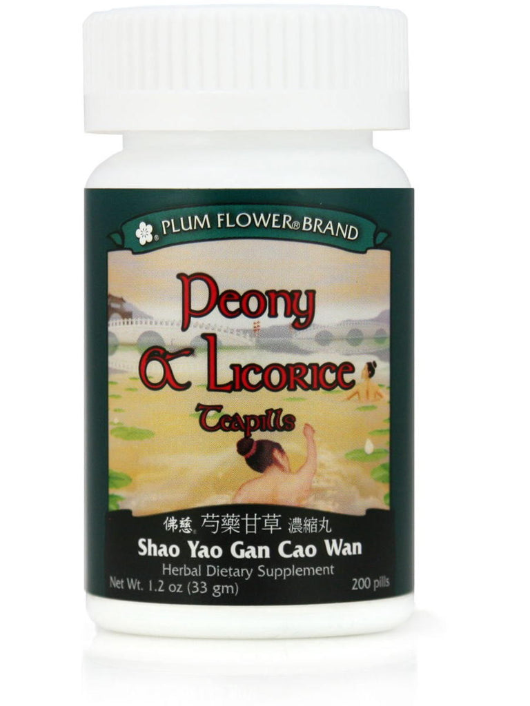 Peony & Licorice Formula, Shao Yao Gan Cao Wan, 200 ct, Plum Flower