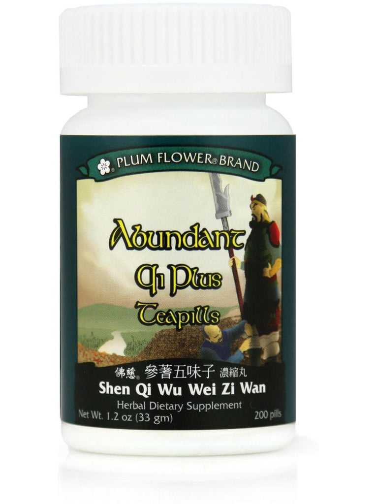 Abundant Qi Plus, Shen Qi Wu Wei Zi Wan, 200 ct, Plum Flower