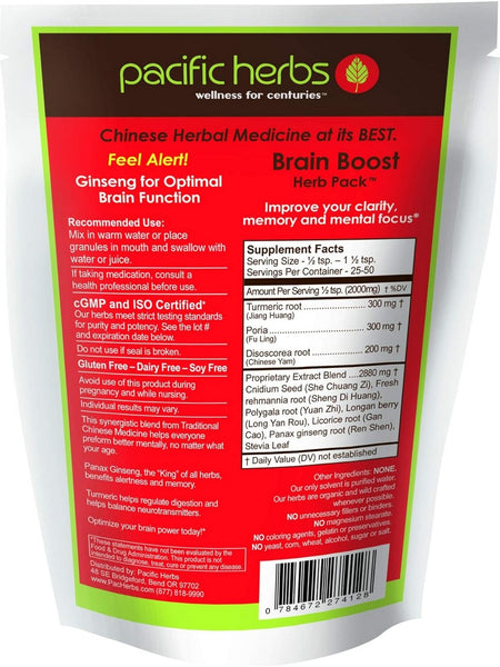 Pacific Herbs, Brain Boost Herb Pack, 3.5 ounces