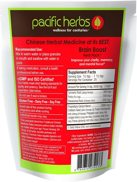 Pacific Herbs, Brain Boost Herb Pack, 1.75 ounces