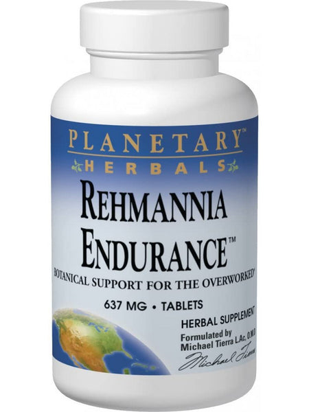 Planetary Herbals, Rehmannia Endurance™ 637 mg, 75 Tablets