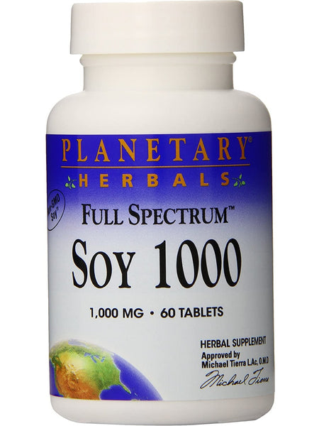 Planetary Herbals, Soy 1000, Full Spectrum™ 1000 mg, 60 Tablets