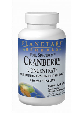 Planetary Herbals, Cranberry Concentrate 560mg Full Spectrum Std 90% solids, 90 ct