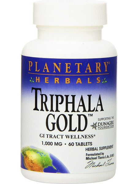 Planetary Herbals, Triphala Gold® 1000 mg, 60 Tablets