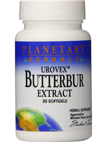 Planetary Herbals, Butterbur Extract Urovex® 50 mg, 20 Softgels