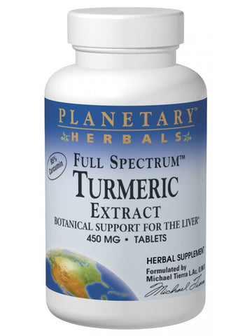 Planetary Herbals, Turmeric Ext 450mg Full Spectrum Std 95% Curcumin, 120 ct