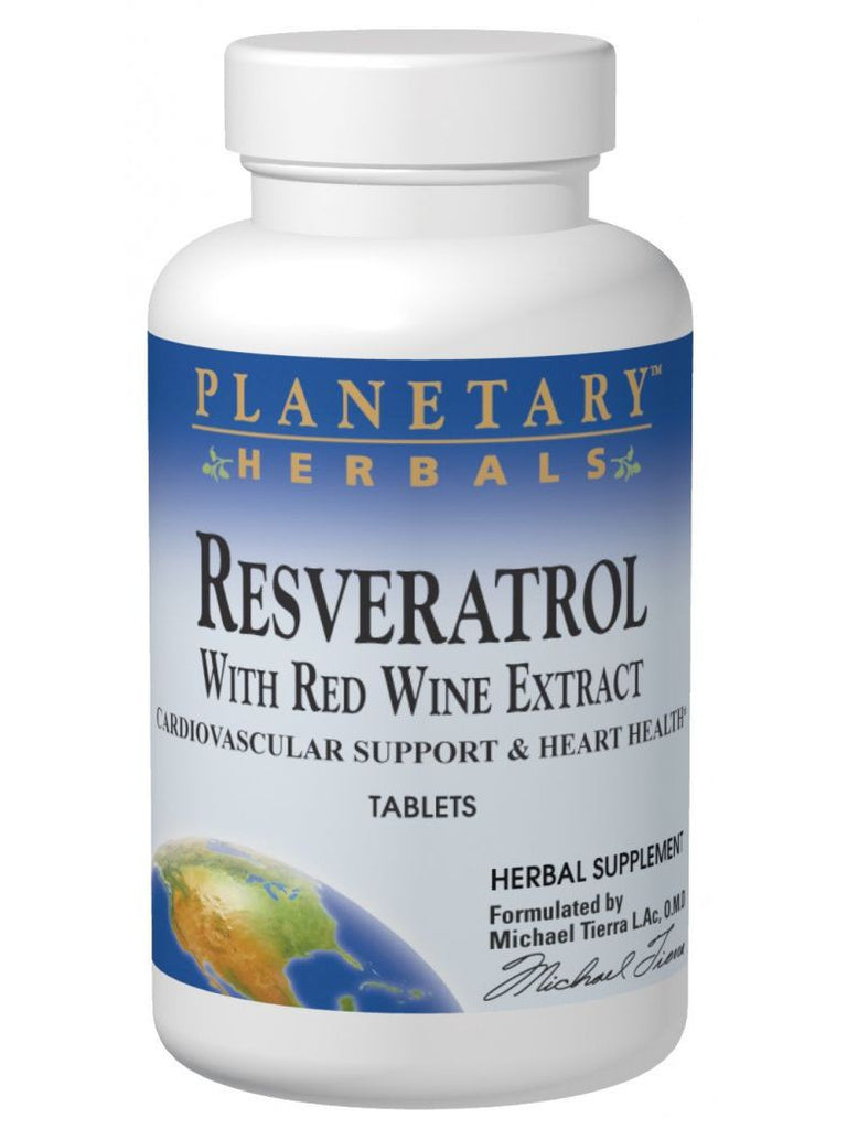 Planetary Herbals, Resveratrol with Red Wine Extract, 60 ct