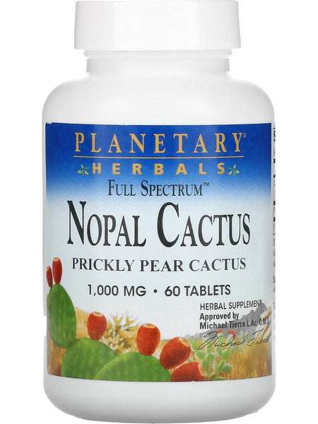 Planetary Herbals, Nopal Cactus, Full Spectrum™ 1000 mg, 60 Tablets