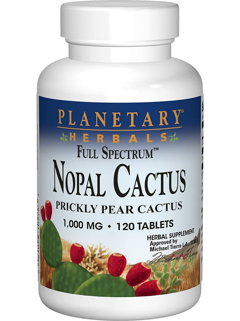 Planetary Herbals, Nopal Cactus, Full Spectrum™ 1000 mg, 120 Tablets