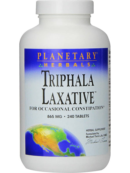 Planetary Herbals, Triphala Laxative 865 mg, 240 Tablets