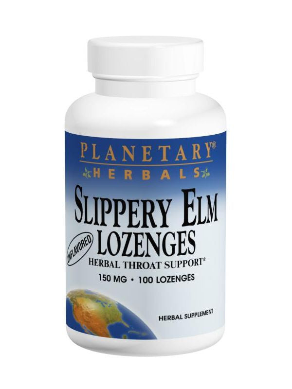 Planetary Herbals, Slippery Elm Lozenges Unflavored, 200 lozenges