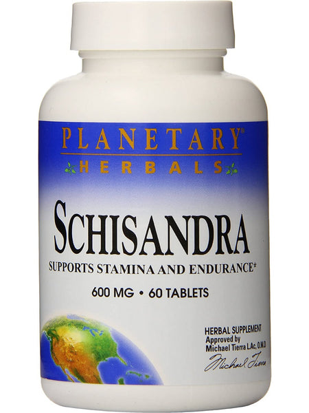 Planetary Herbals, Schisandra 600 mg, 60 Tablets