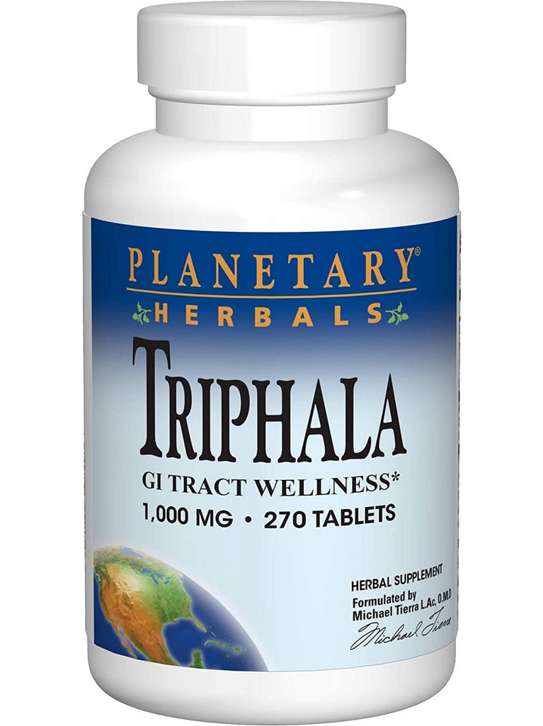 Planetary Herbals, Triphala 1000 mg, 270 Tablets