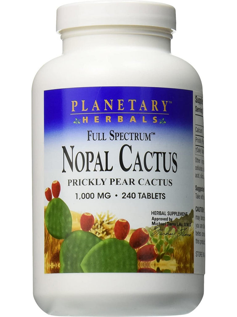 Planetary Herbals, Nopal Cactus, Full Spectrum™ 1000 mg, 240 Tablets
