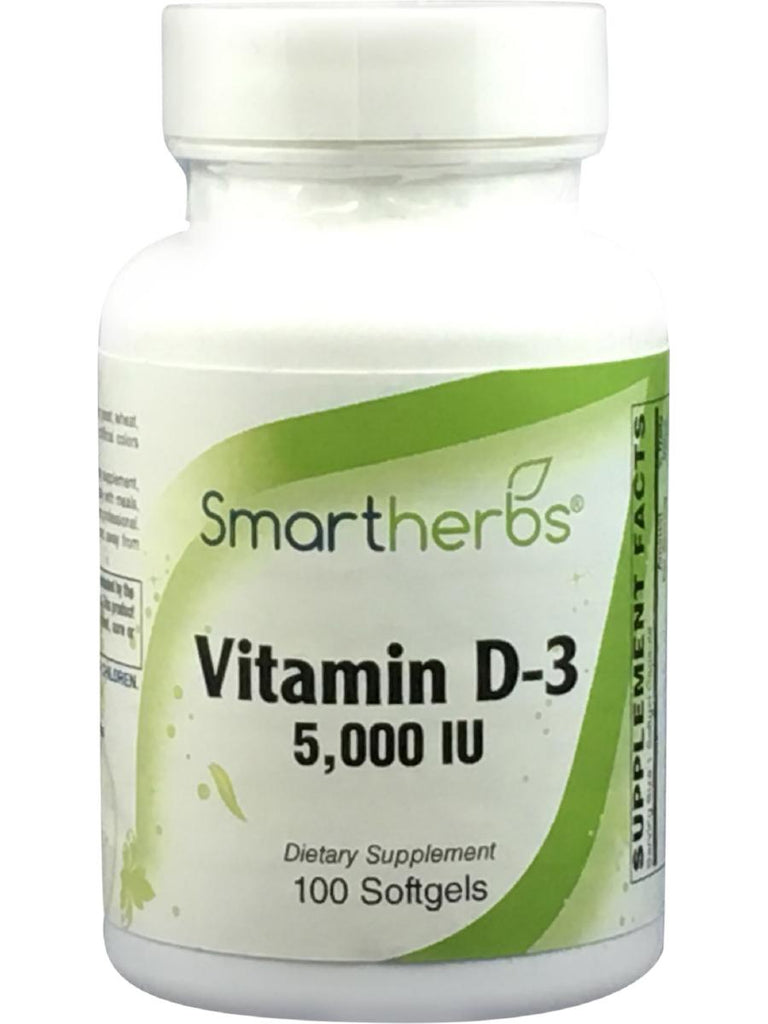 Smart Herbs, Vitamin D3, 5000 IU, 100 softgels