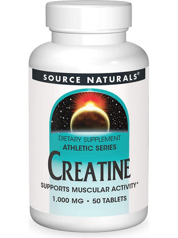 Source Naturals, Creatine, Athletic Series 1000 mg, 50 tablets