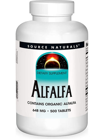 Source Naturals, Alfalfa 648 mg, 500 tablets