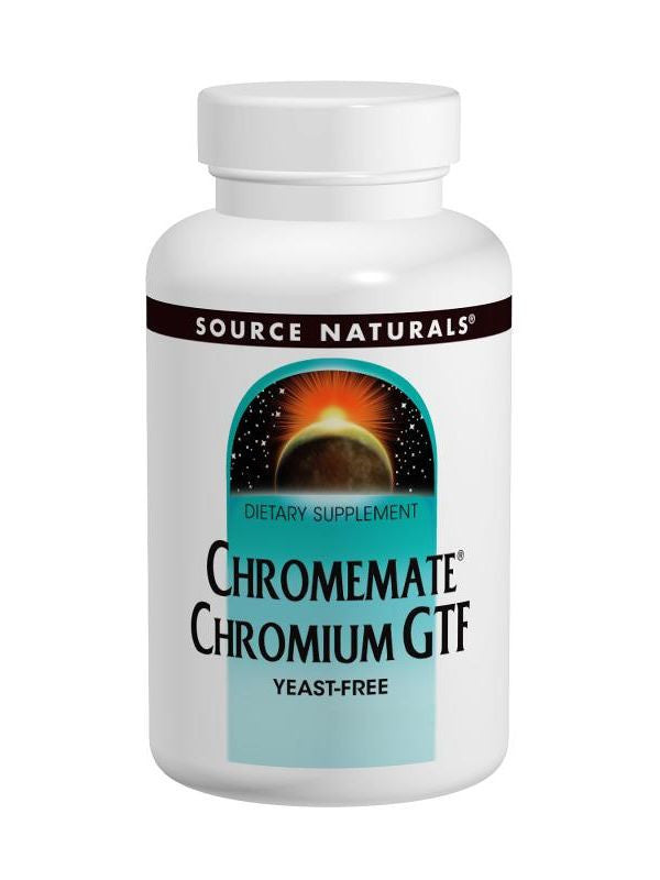 Source Naturals, ChromeMate Chromium GTF 200mcg Yeast Free, 60 ct
