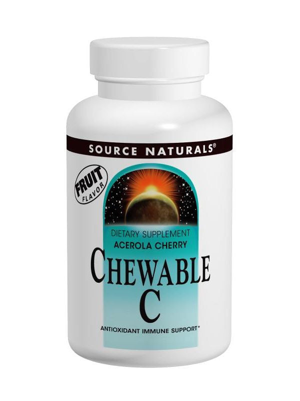 Source Naturals, Acerola Cherry Chewable C, 500mg, 100 ct