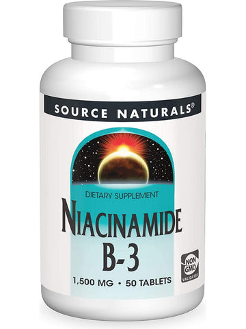 Source Naturals, Niacinamide B-3 1500 mg, 50 tablets