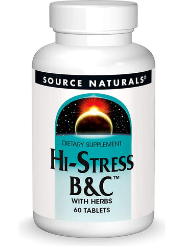 Source Naturals, Hi-Stress B&C™ with Herbs, 60 tablets