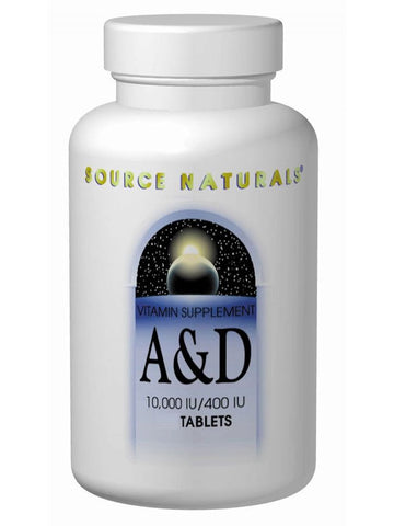 Source Naturals, Vitamin A & D 10 000 IU/400 IU, 250 ct