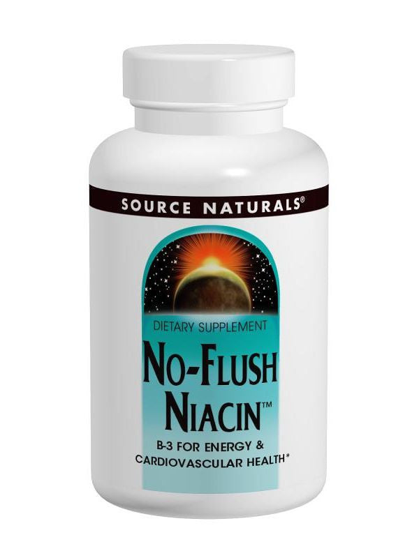 Source Naturals, No-Flush Niacin Vitamin B-3 Inositol Nicotinate, 500mg, 30 ct