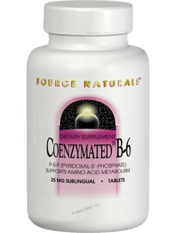 Source Naturals, Coenzymated Vitamin B-6, 25mg, 30 Sublingual