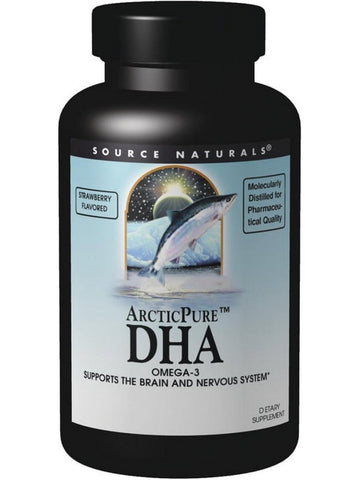 Source Naturals, Arctic Pure® DHA Omega-3 275 mg, Strawberry, 30 softgels