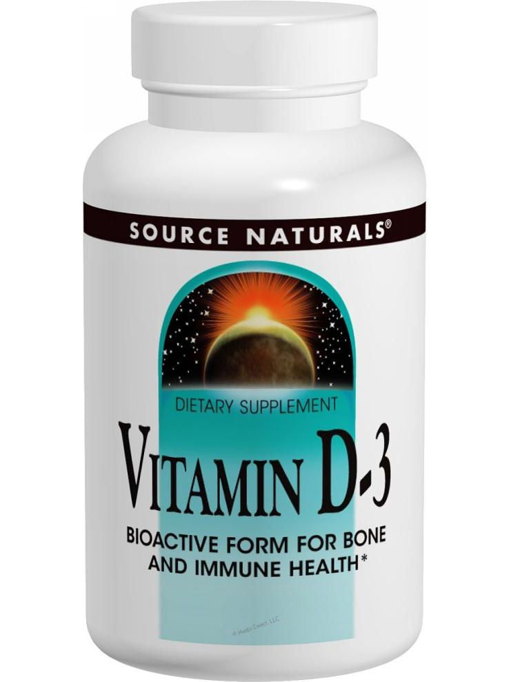 Source Naturals, Vitamin D-3 400 IU, 200 ct