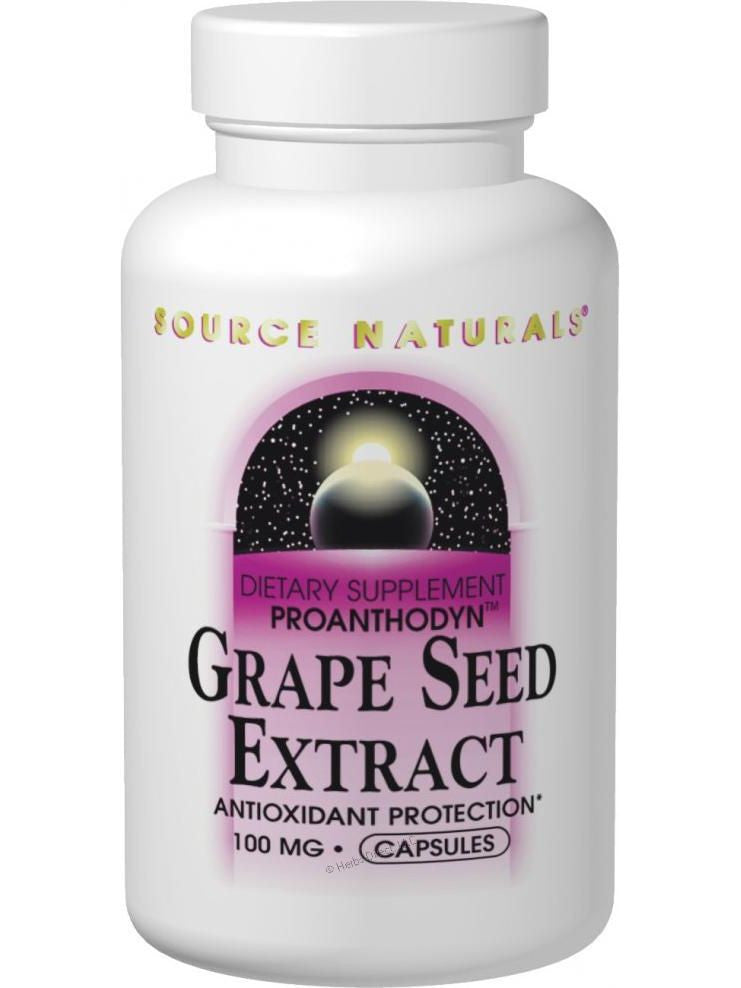 Source Naturals, Grape Seed Extract (Proanthodyn), 100mg, 30 ct