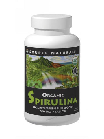Source Naturals, Spirulina Organic, 500mg, 200 ct