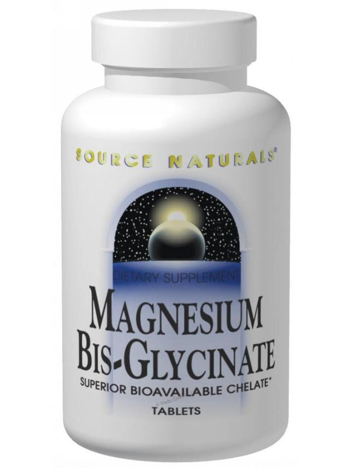 Source Naturals, Magnesium Bis-Glycinate, 100mg, 120 ct