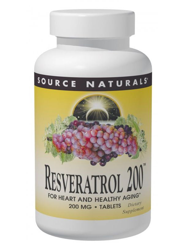 Source Naturals, Resveratrol 200 50% Std Ext, 200mg, 120 ct