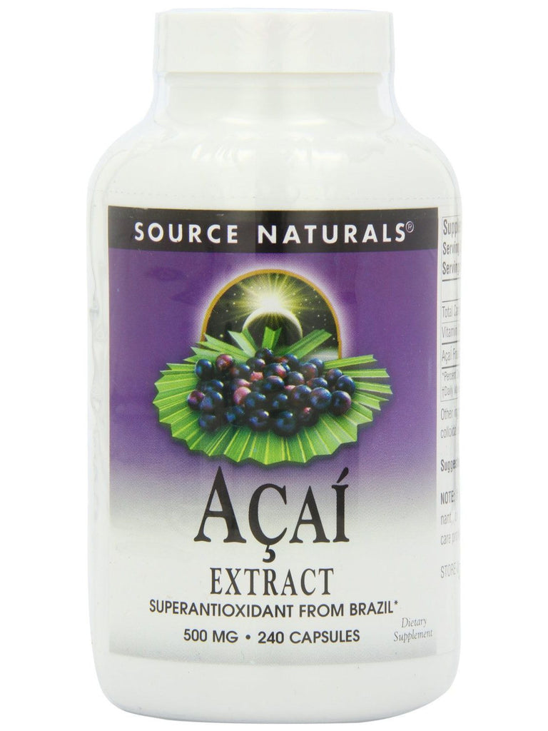 Source Naturals, Acai Extract, 500mg, 240 ct