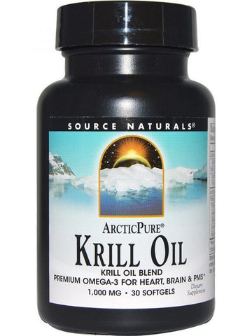 Source Naturals, Arctic Pure® Krill Oil 1000 mg, 30 softgels