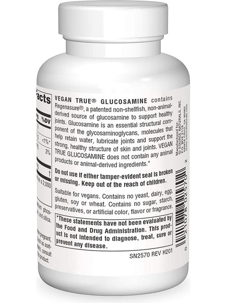 Source Naturals, Vegan True® Glucosamine 750 mg, 60 tablets