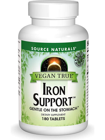 Source Naturals, Vegan True® Iron Support™, 180 tablets