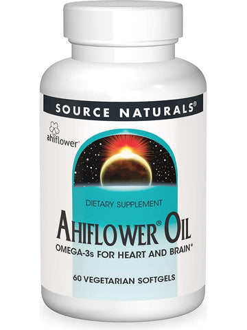 Source Naturals, Ahiflower® Oil, 60 vegetarian softgels