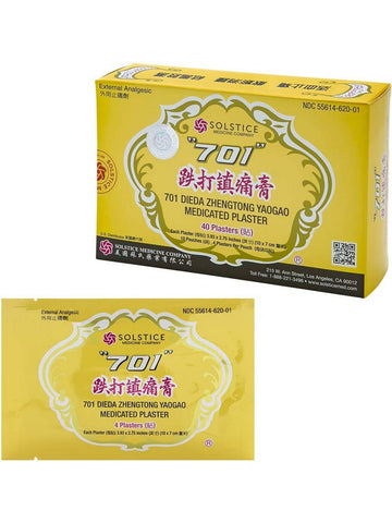 Solstice, 701 Dieda Zhentong Yaogao Medicated Plaster, 4 Plasters