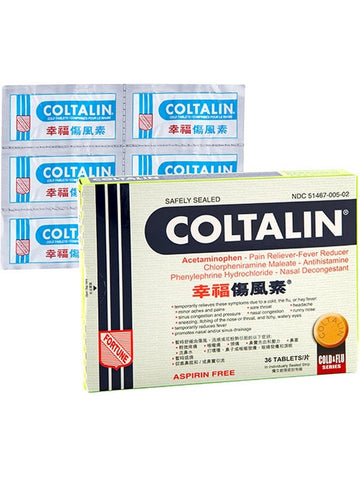 Solstice, Fortune, Coltalin Cold Tablets (For Adults), 36 tablets